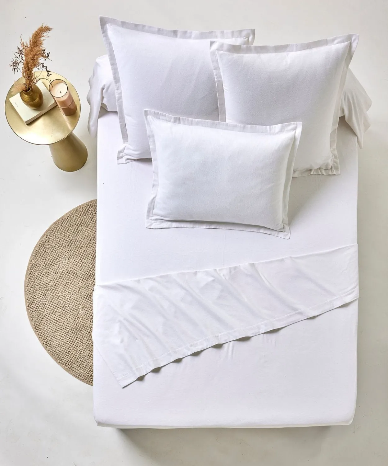 Drap plat flanelle pur coton