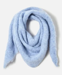 Echarpe triangle tricot poilu doux