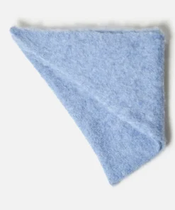 Echarpe triangle tricot poilu doux