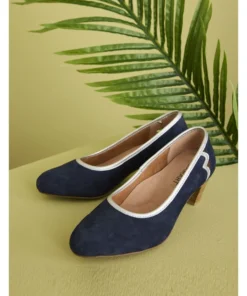 Escarpins fantaisie aspect nubuck