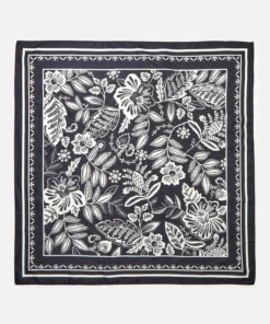 Foulard carré imprimé végétal