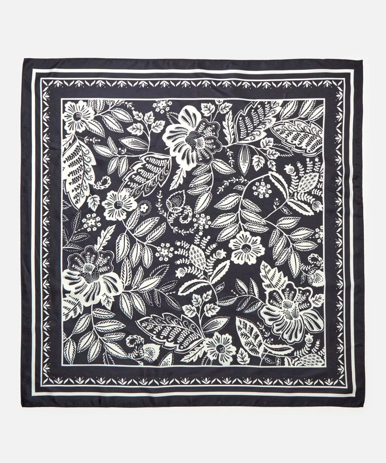 Foulard carré imprimé végétal