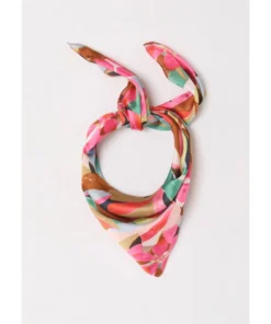 Foulard carré motif floral
