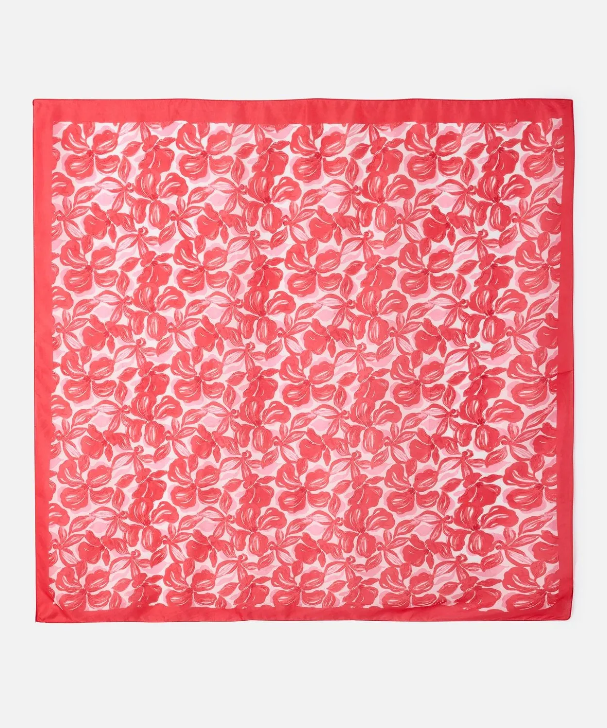 Foulard fleuri pure soie