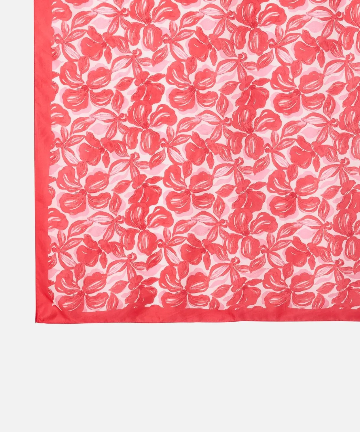 Foulard fleuri pure soie