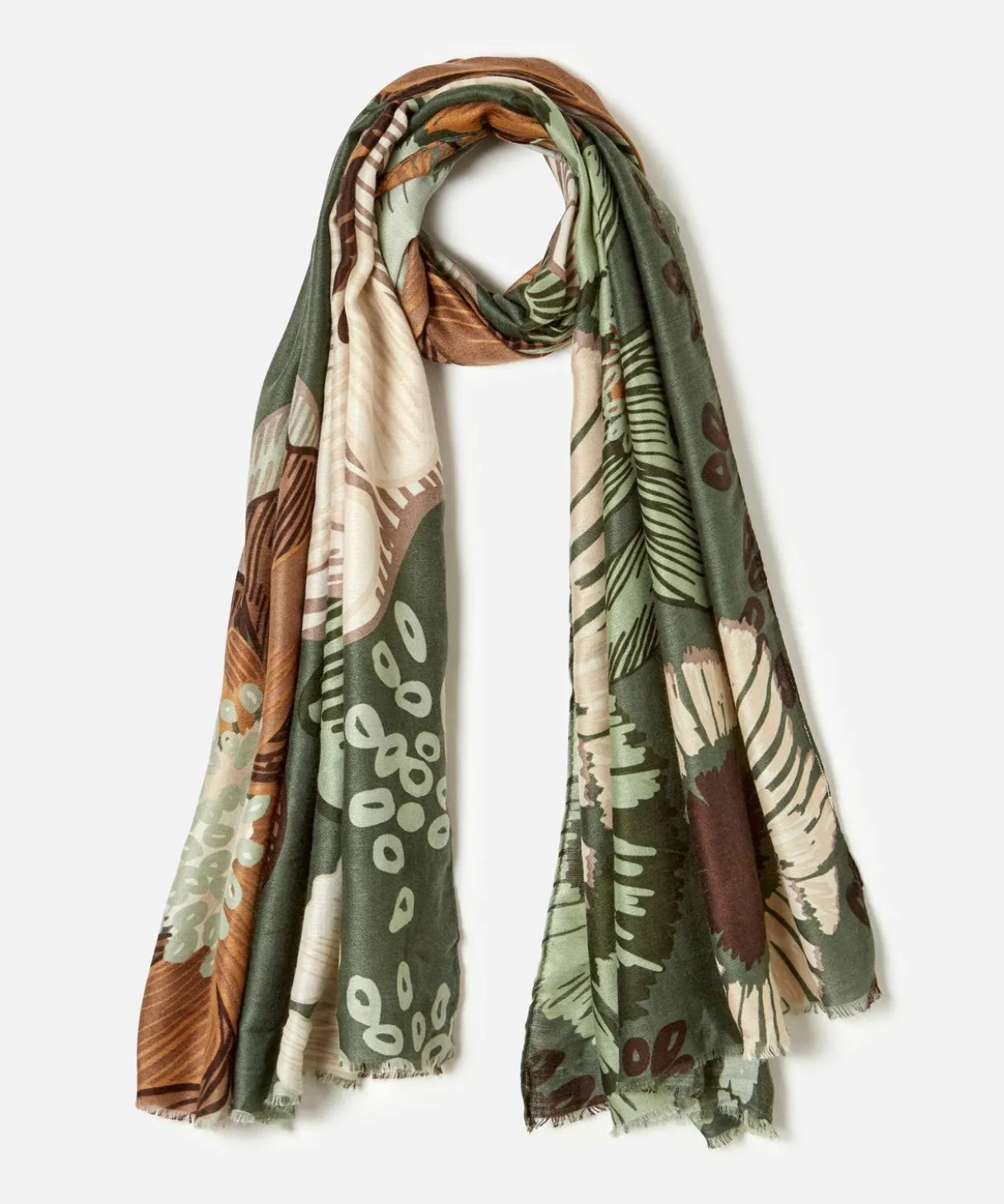 Foulard motif grandes fleurs