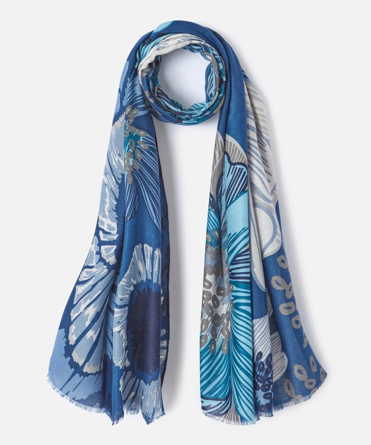 Foulard motif grandes fleurs