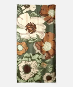 Foulard motif grandes fleurs