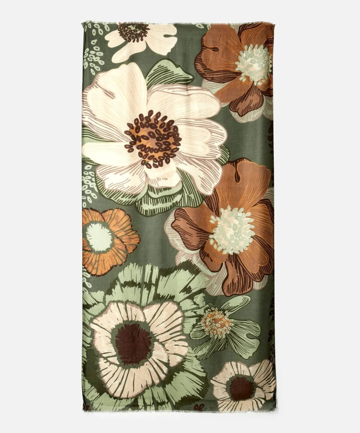 Foulard motif grandes fleurs