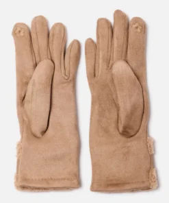 Gants suédine détail moutonné