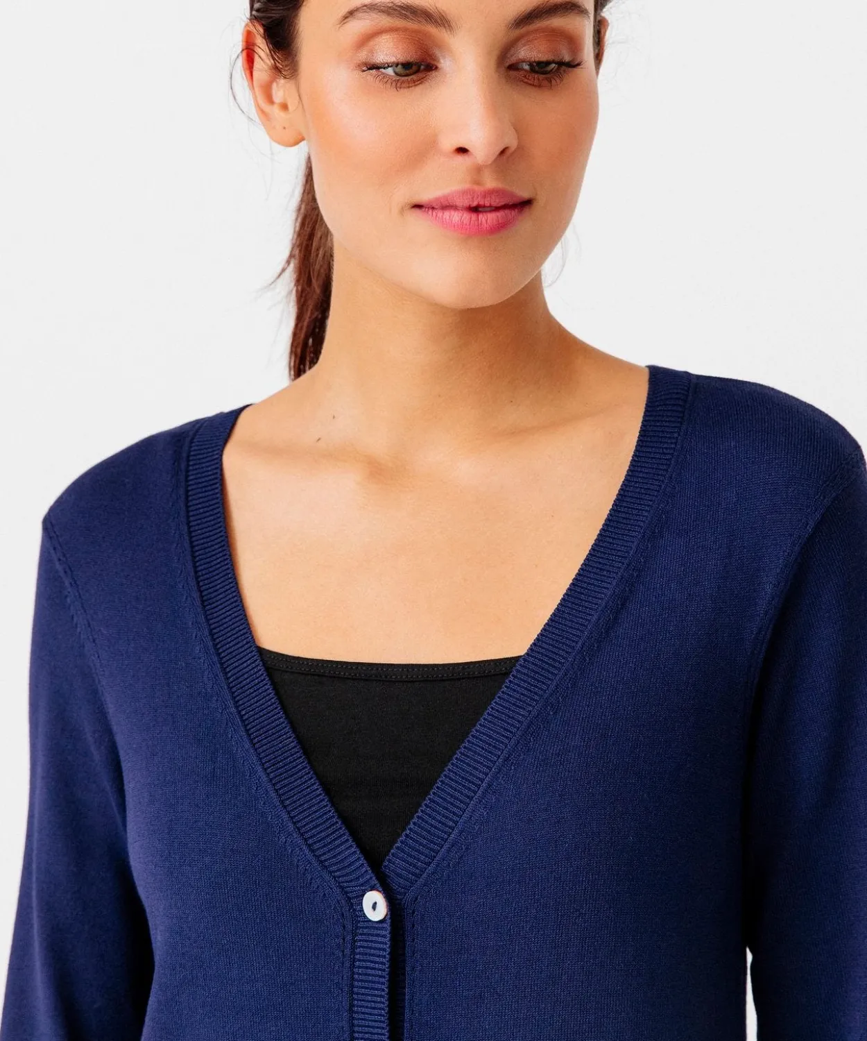 Gilet boutonné manches longues