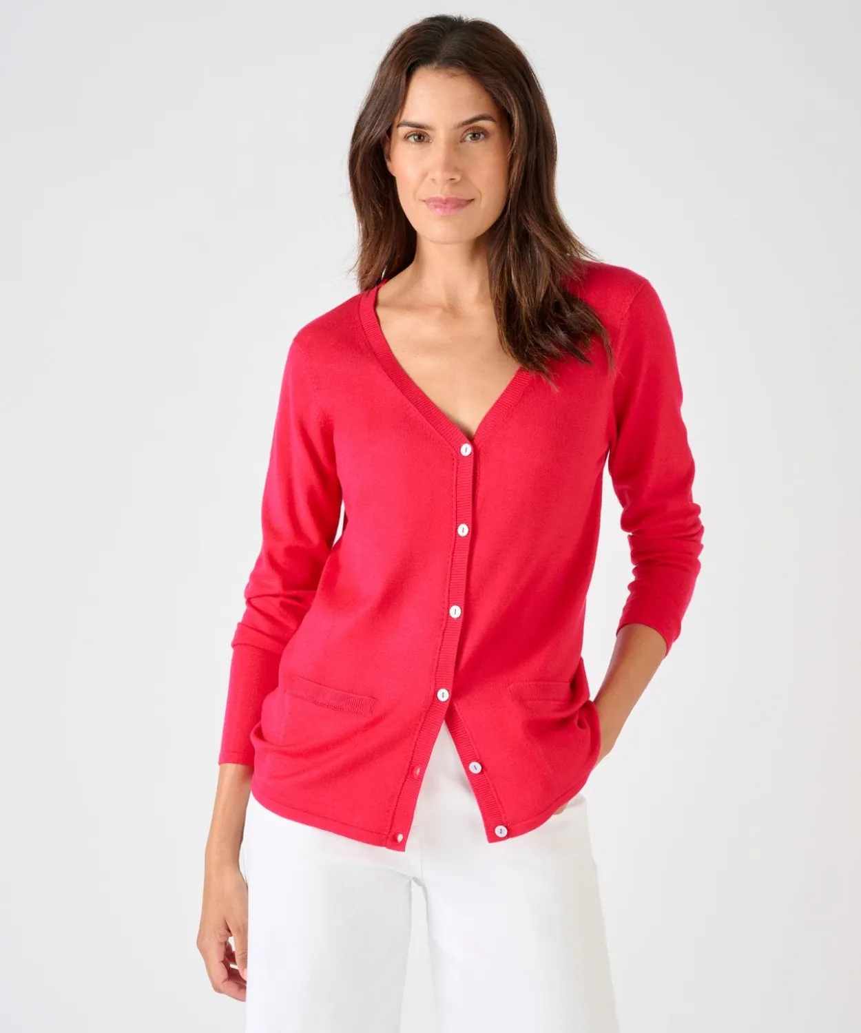 Gilet boutonné manches longues