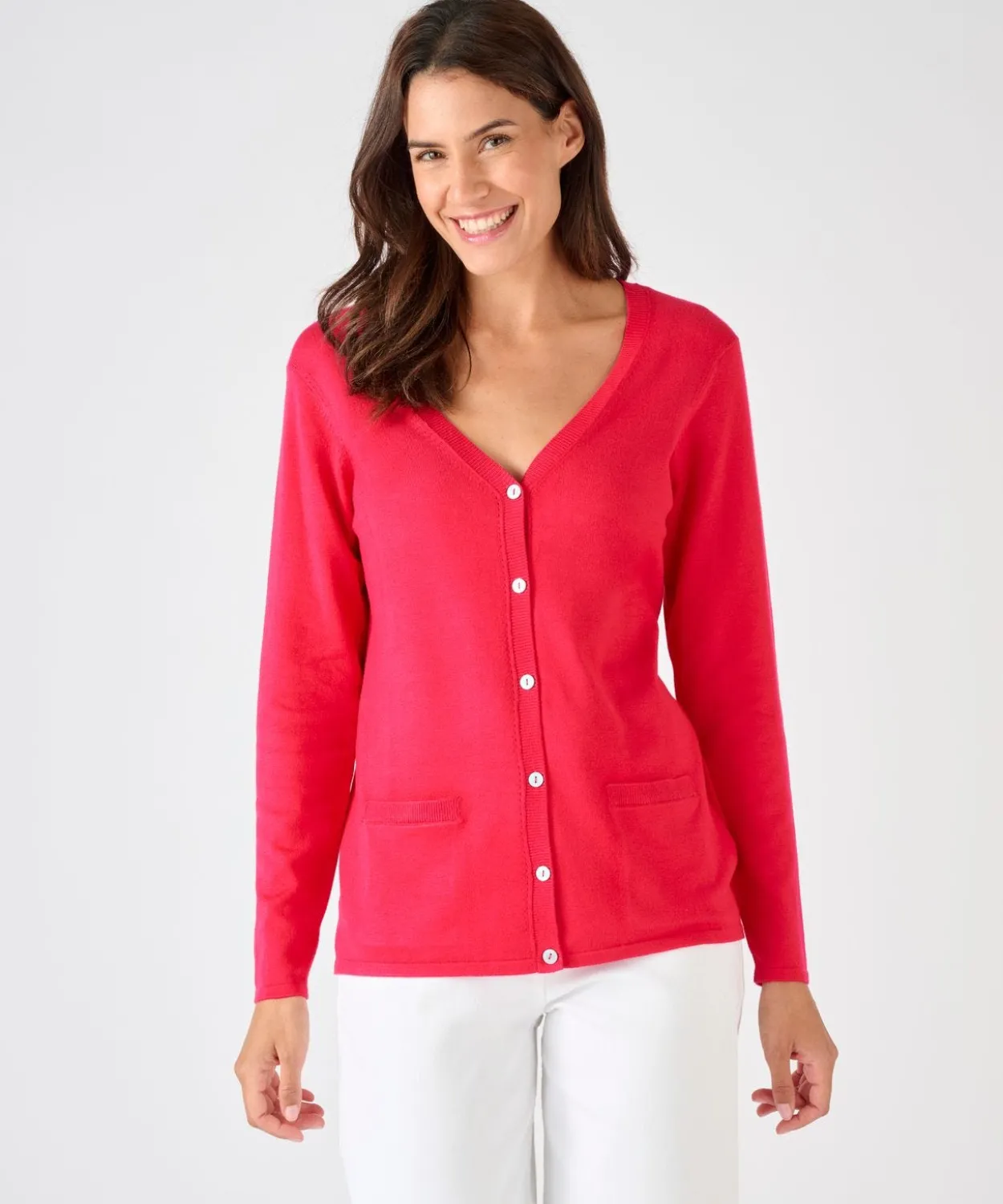 Gilet boutonné manches longues