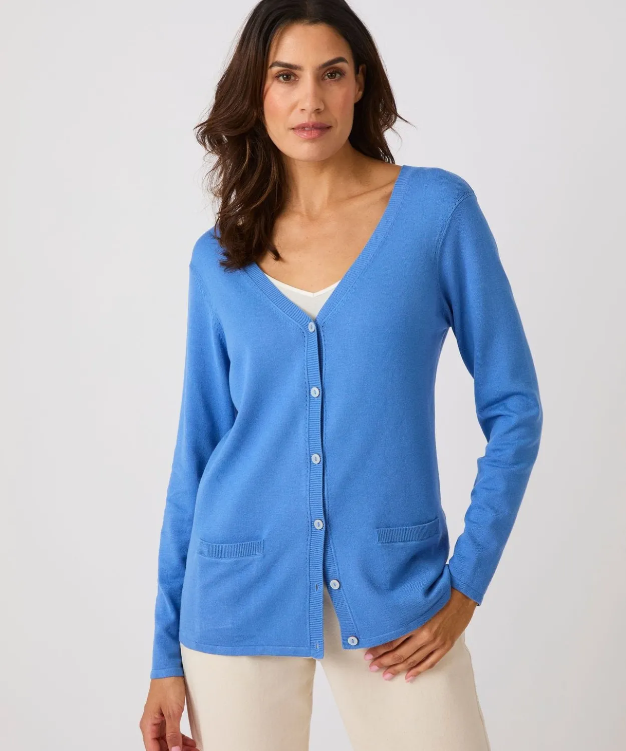 Gilet boutonné manches longues