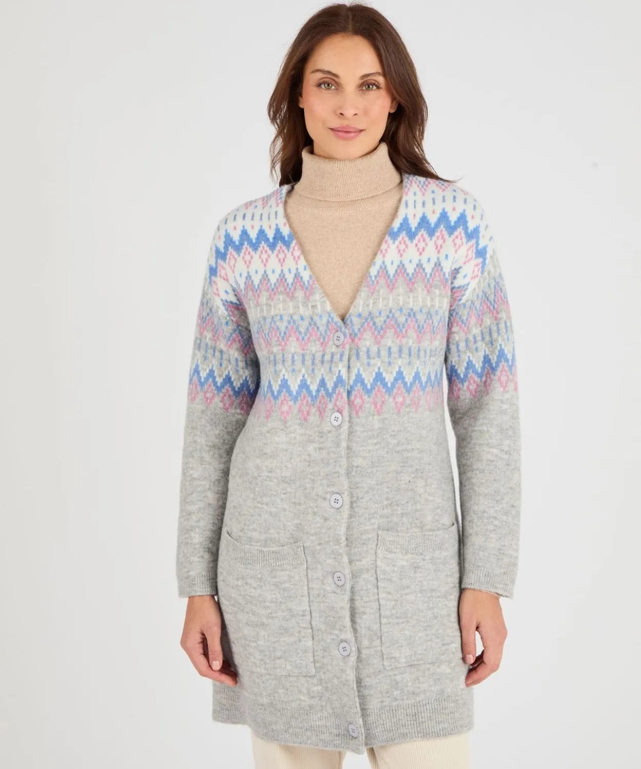 Gilet long jacquard Thermolactyl