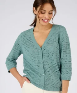 Gilet maille ajourée