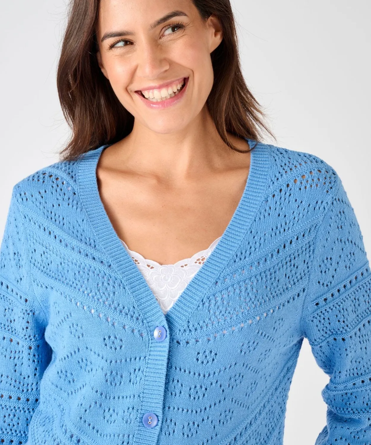 Gilet maille ajourée