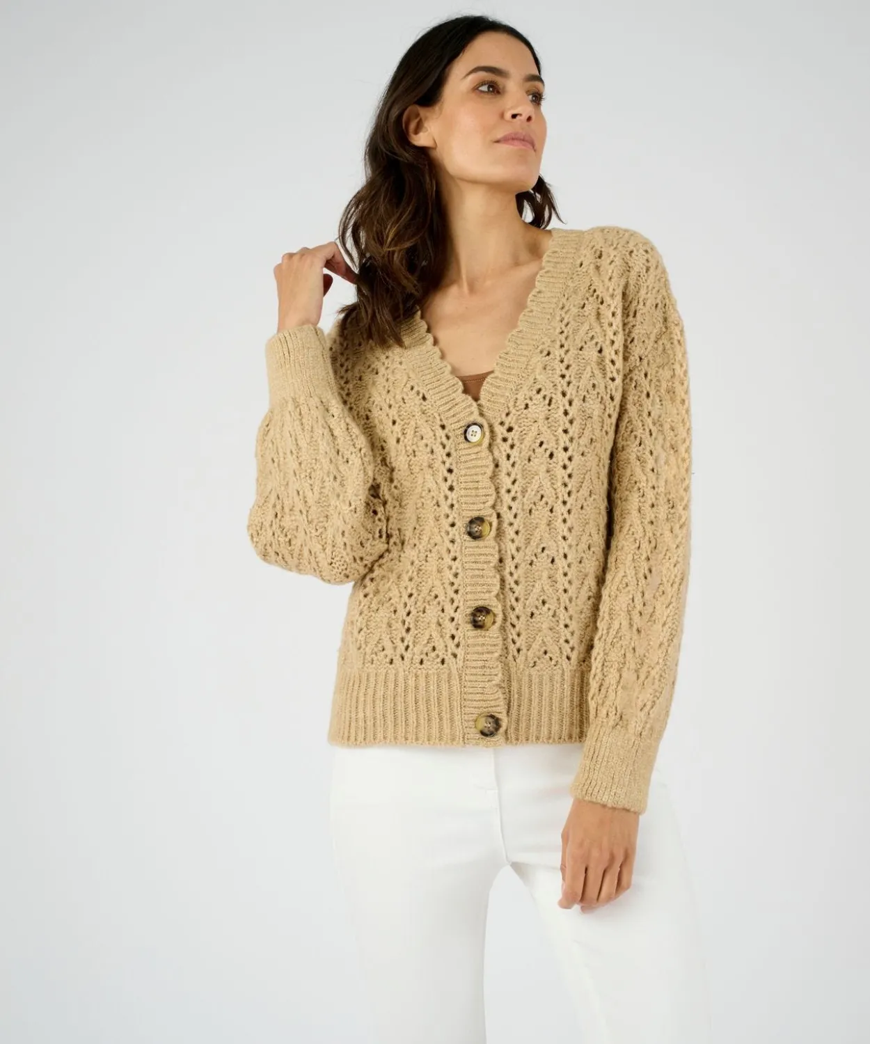 Gilet maille ajourée