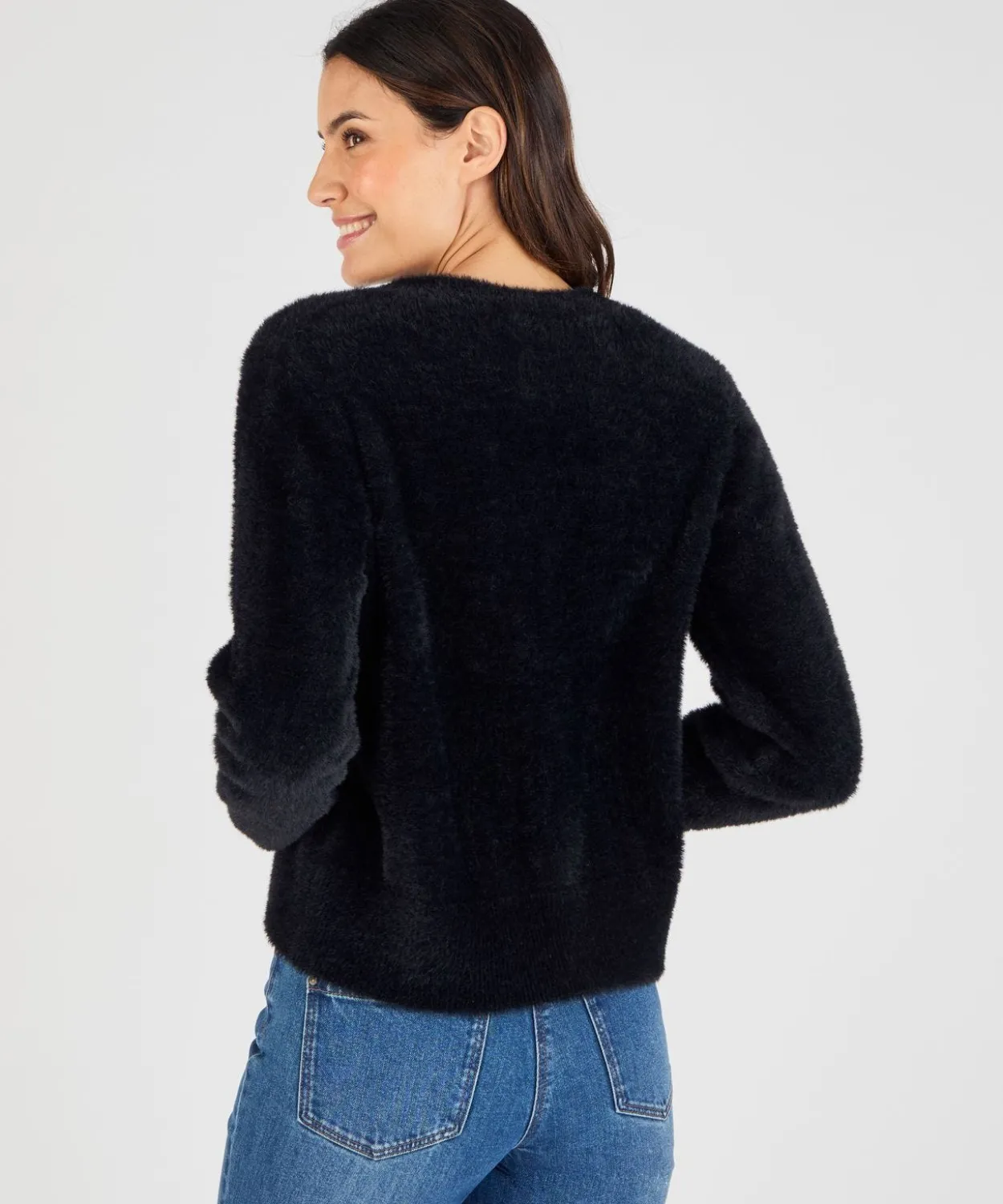 Gilet maille poilue
