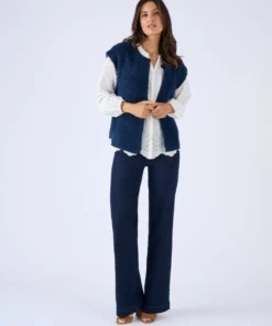 Gilet sans manches maille bouclette