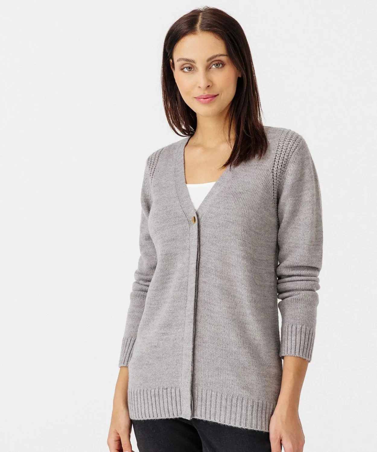 Gilet uni boutonné
