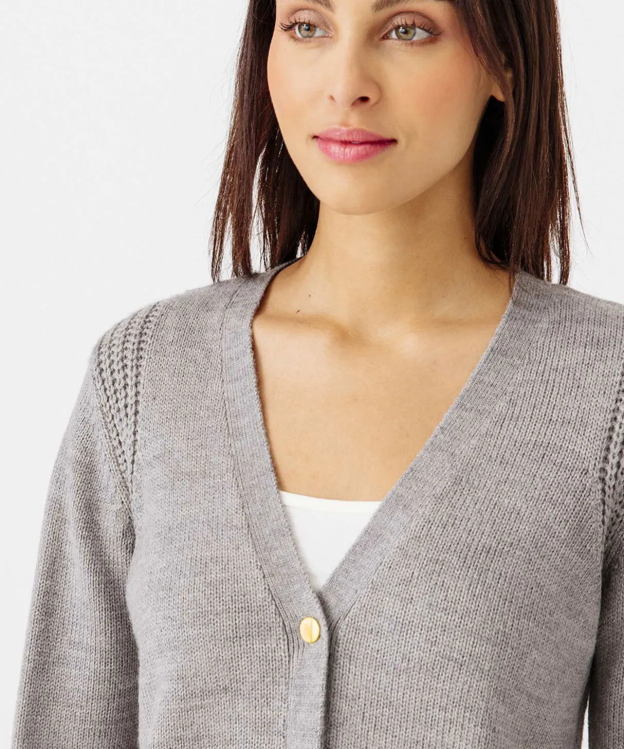 Gilet uni boutonné