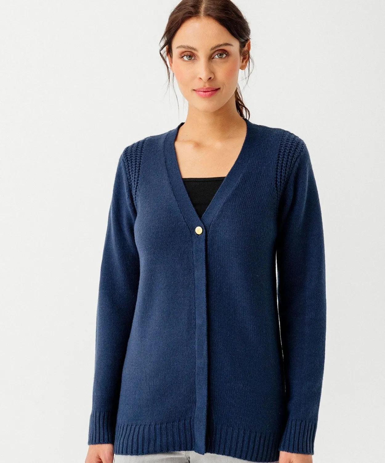 Gilet uni boutonné