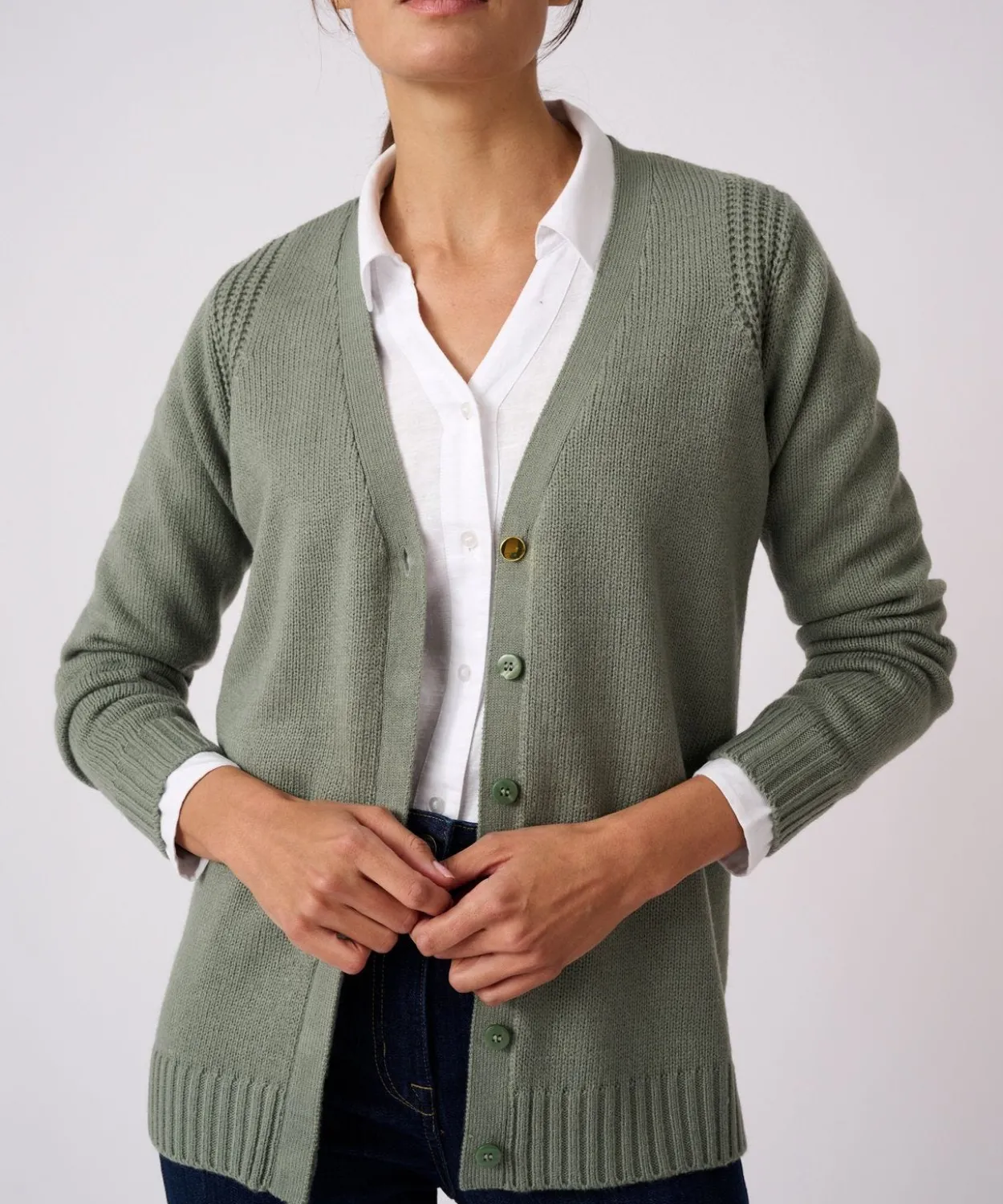 Gilet uni boutonné