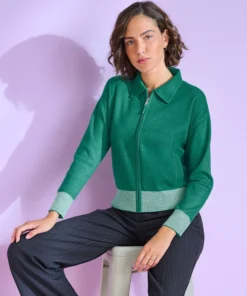 Gilet zippé col polo