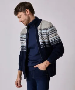Gilet zippé jacquard