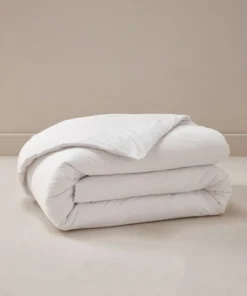 Housse de couette en percale pur coton.