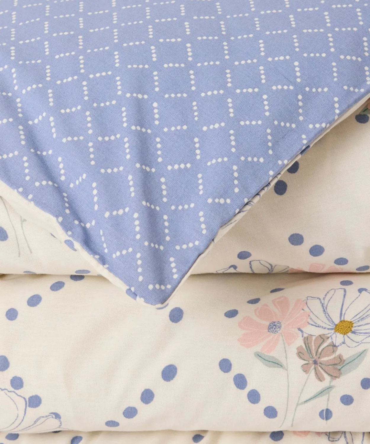 Housse de couette réversible Songes pur coton