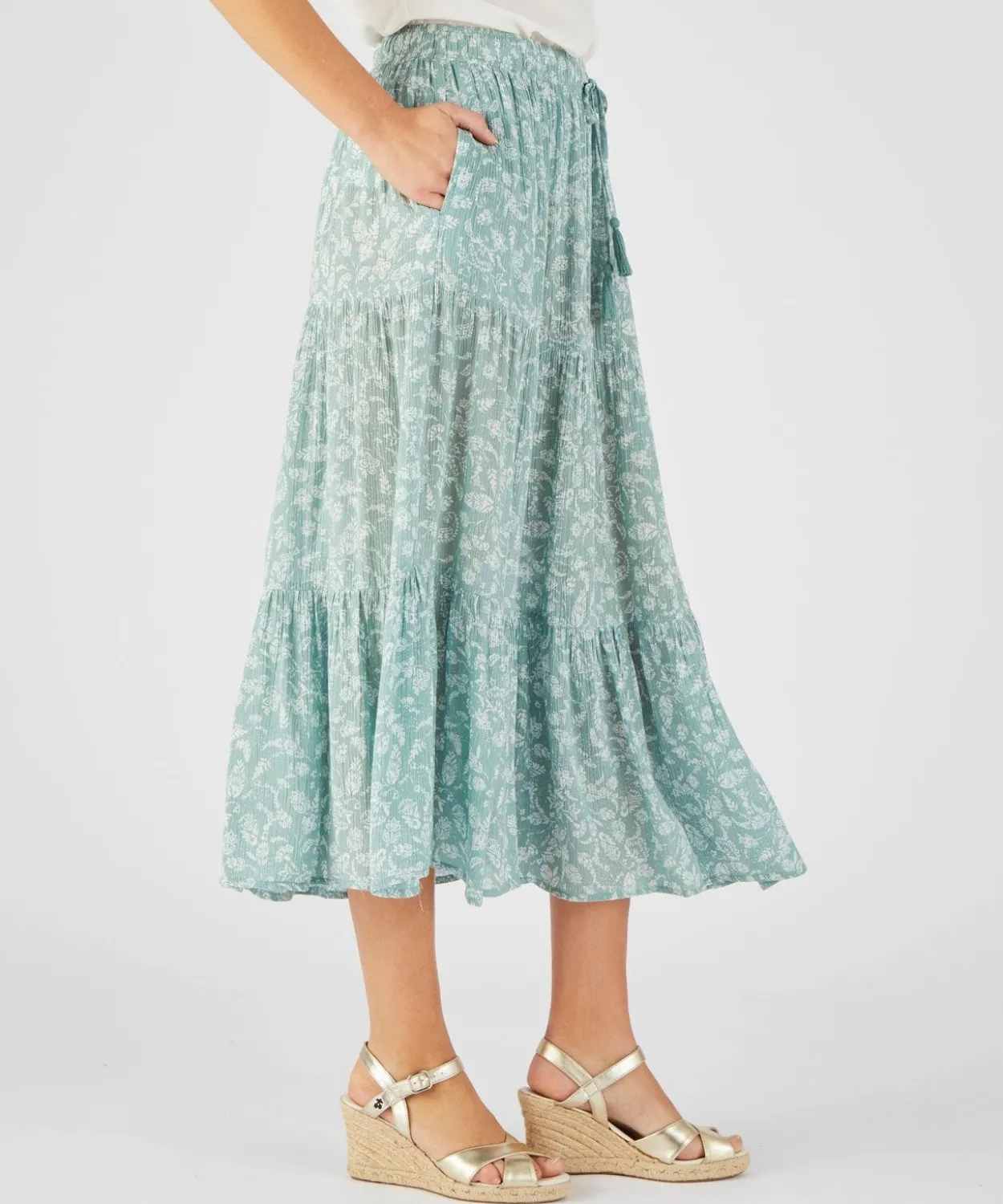 Jupe crépon pure viscose