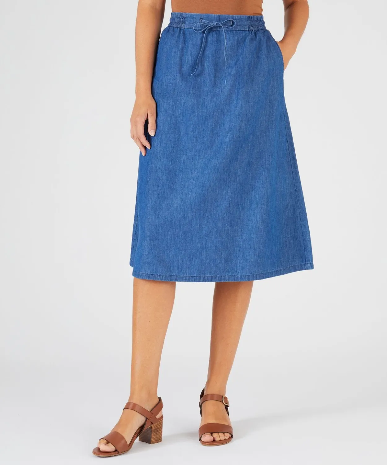 Jupe tissu chambray