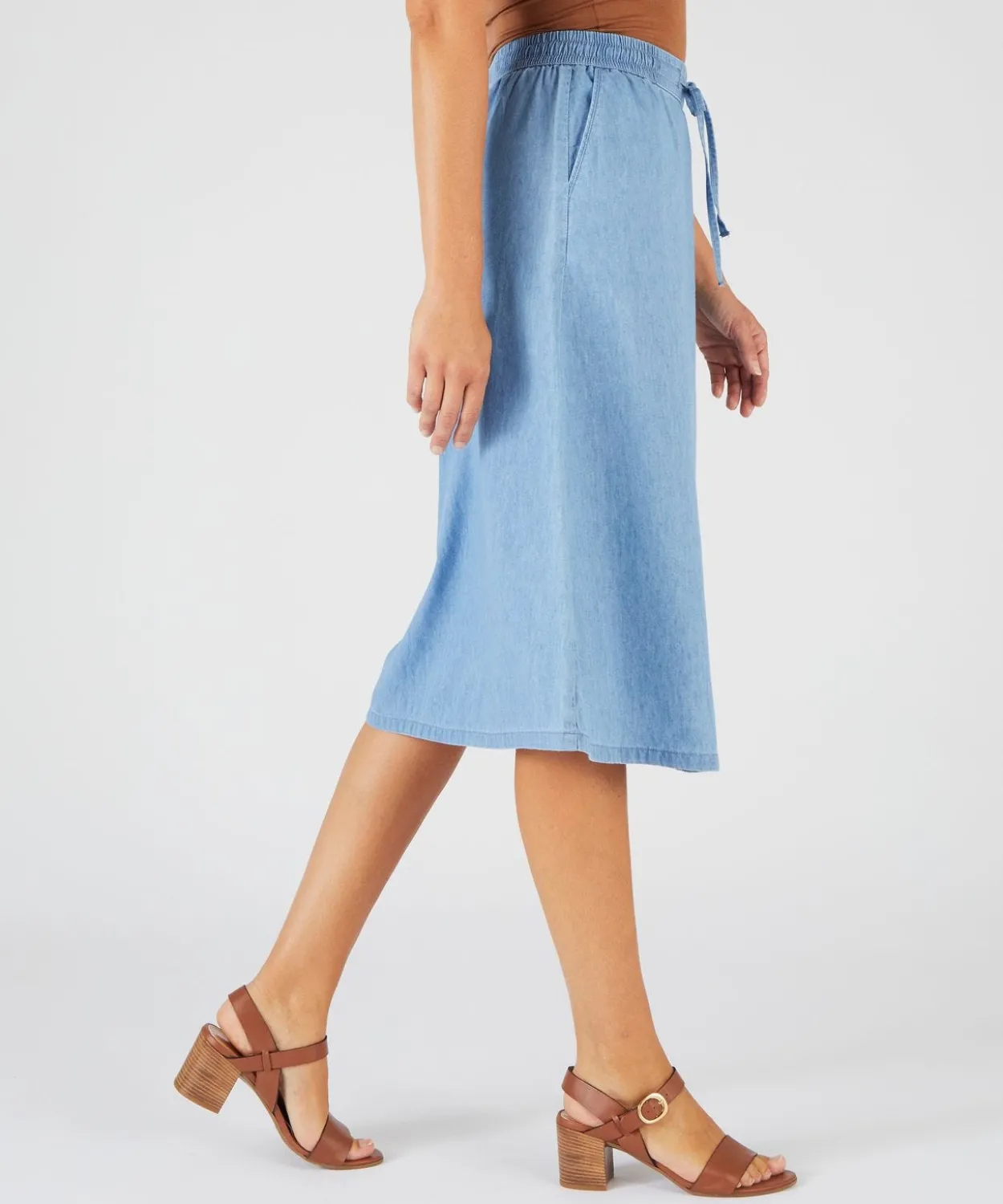 Jupe tissu chambray