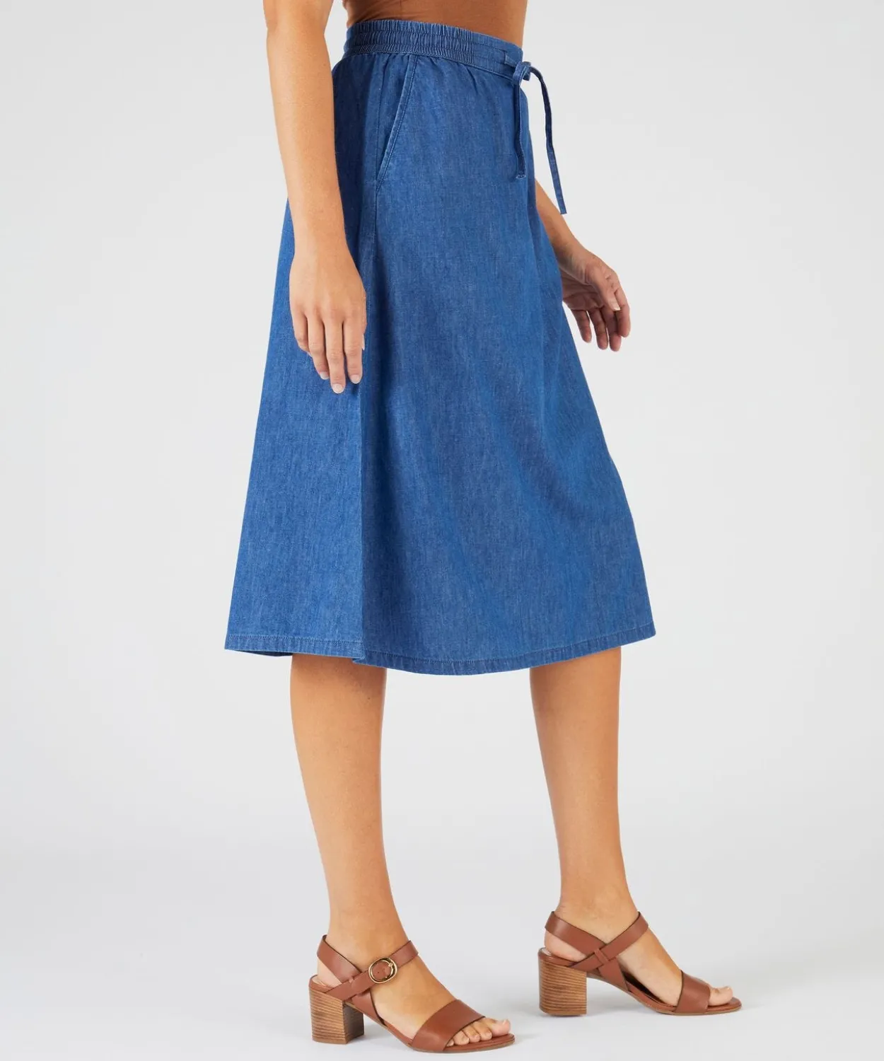 Jupe tissu chambray