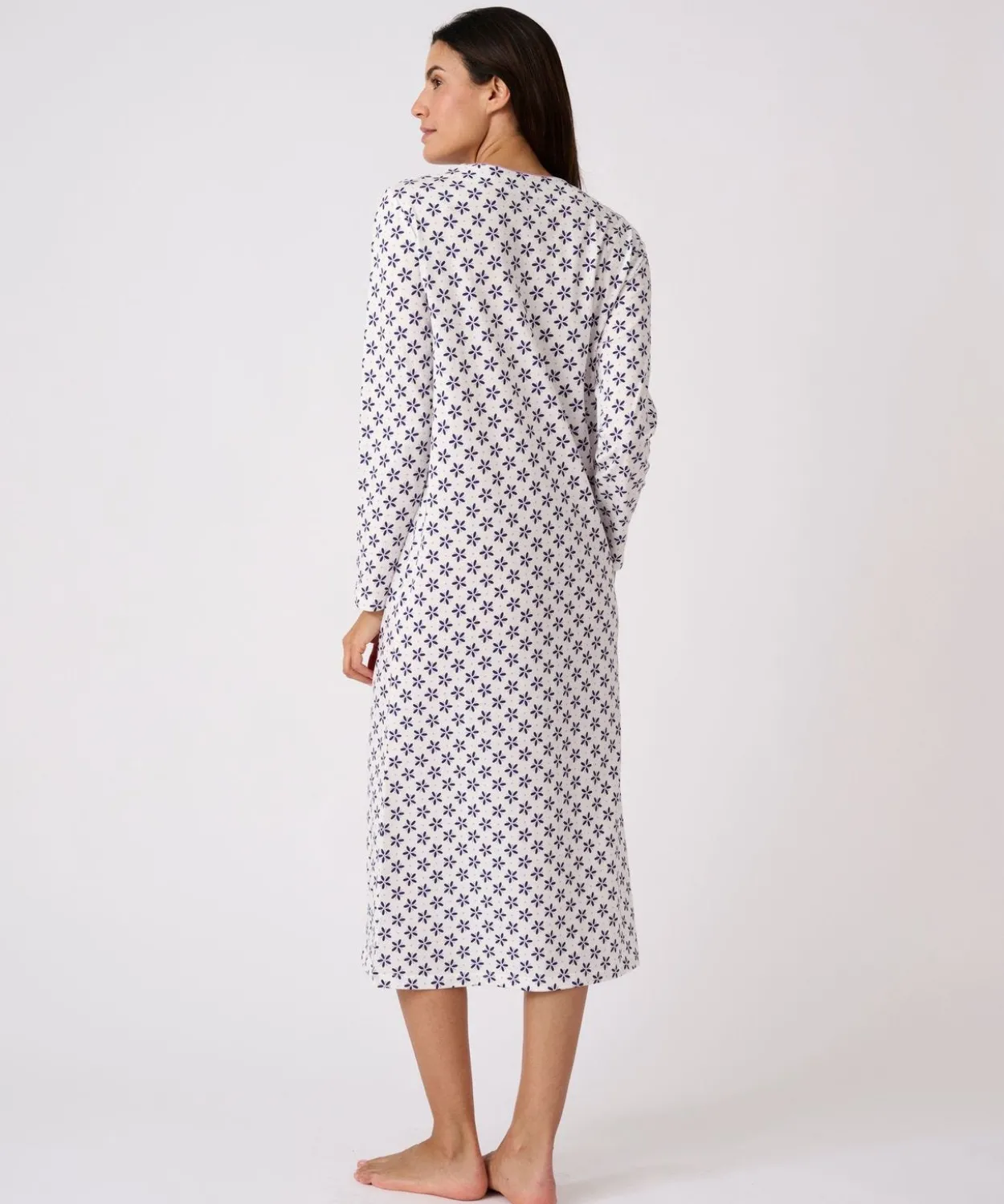 Lot de 2 chemises de nuit jersey pur coton peigné