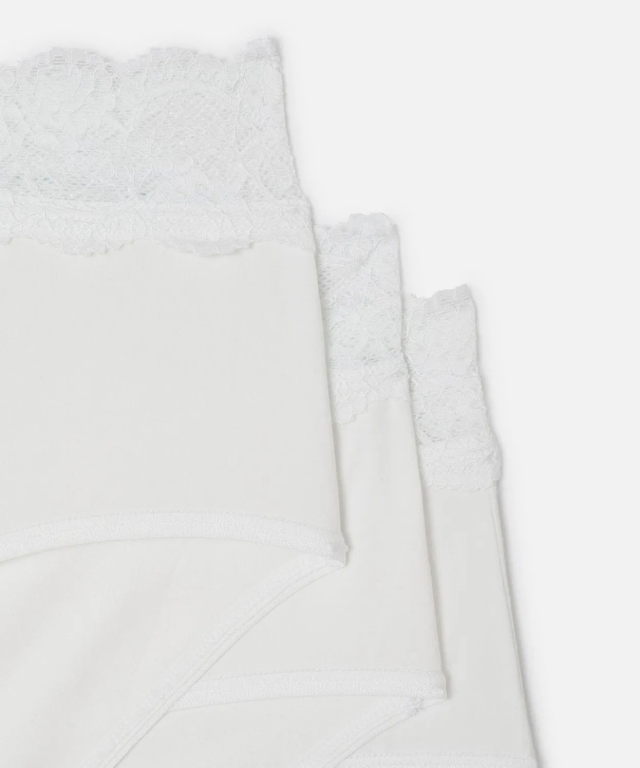 Lot de 3 culottes midi ceinture dentelle