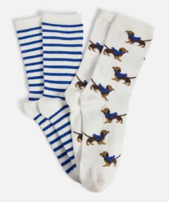 Lot de 2 paires de chaussettes fantaisie.