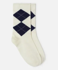 Lot de 2 paires de chaussettes losanges soie et Thermolactyl