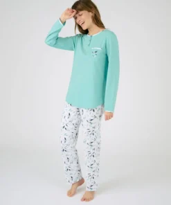 Lot de 2 pyjamas maille jersey pur coton peigné