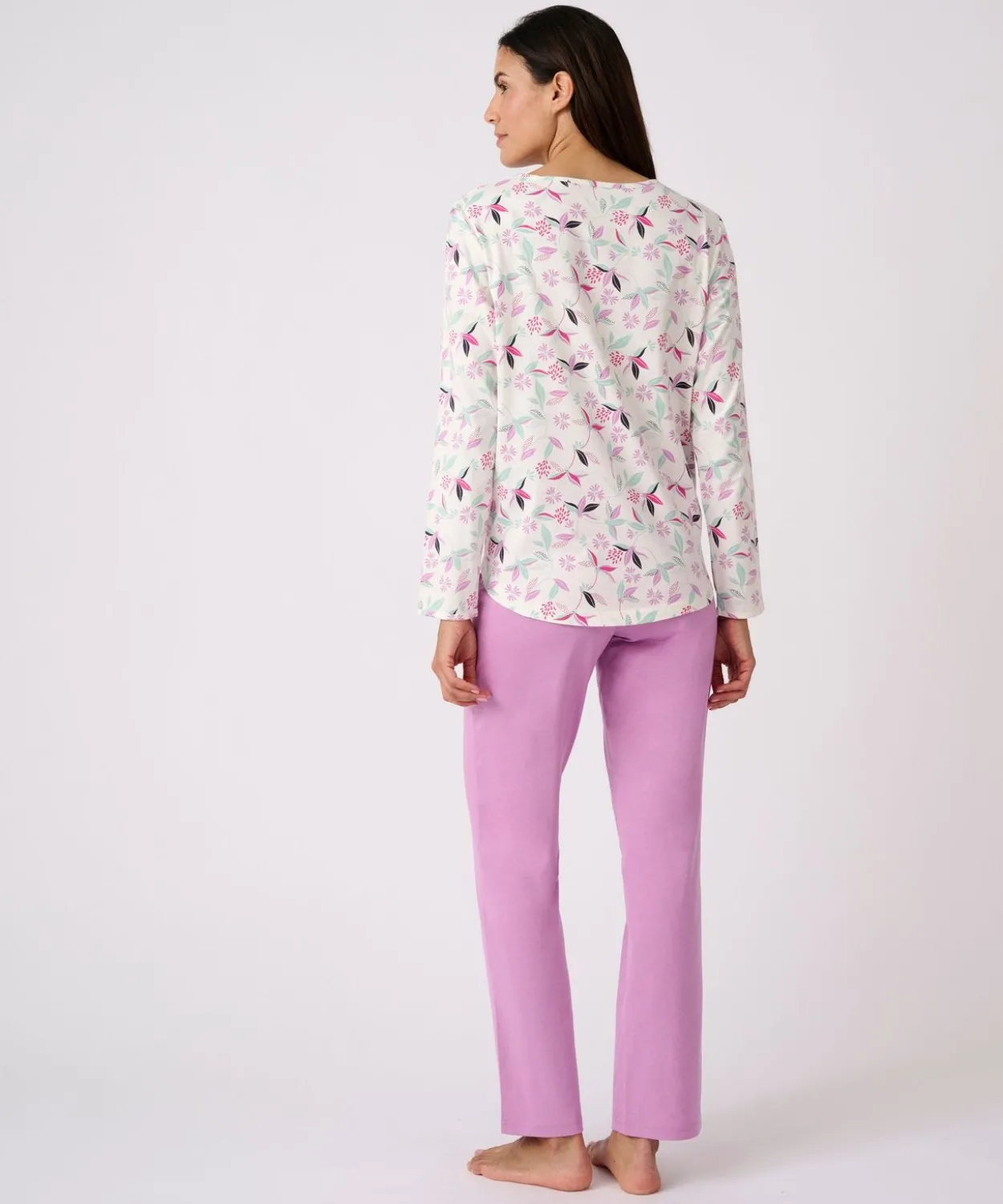 Lot de 2 pyjamas maille jersey pur coton peigné