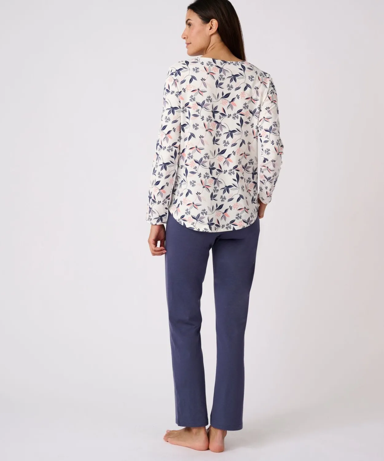 Lot de 2 pyjamas maille jersey pur coton peigné