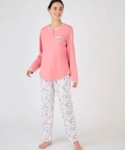 Lot de 2 pyjamas maille jersey pur coton peigné