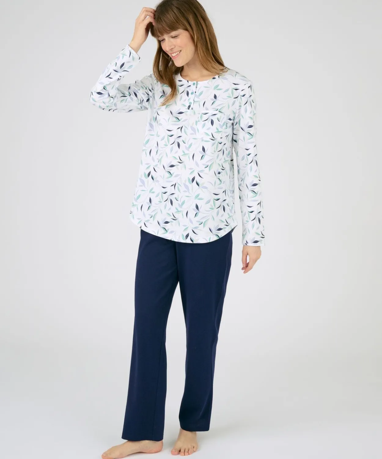 Lot de 2 pyjamas maille jersey pur coton peigné