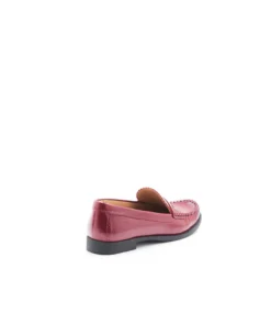 Mocassins vernis effet plissé