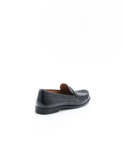 Mocassins vernis effet plissé