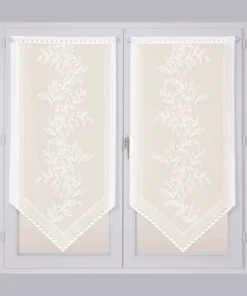 Paire de vitrages Guirlande de feuilles