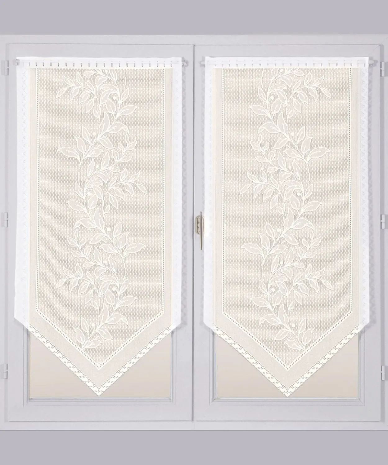 Paire de vitrages Guirlande de feuilles