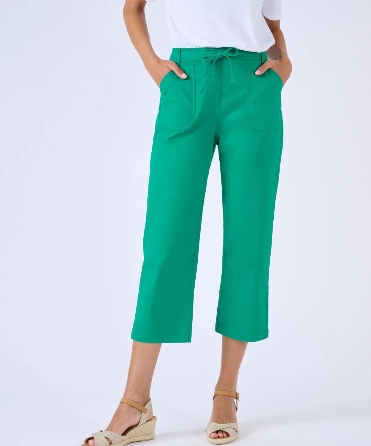 Pantacourt coton stretch